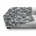 thumbnail image 3 of Weather Soft Flannel Fleece Blanket, Composition of Raindrop and Umbrella Patterns Falling Leaves Rainy Clouds, Cozy Plush for Indoor and Outdoor Use, 50" x 60", Pale Green and White, by Ambesonne, 3 of 6