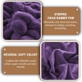 thumbnail image 4 of GHOUSE Fuzzy Faux Fur Throw Blanket Soft Fuffy Queen Size Large Blanket for Couch Bed Sofa 60 x 80 Inches Purple, 4 of 5