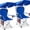 Blue, variant on 2 Pack Portable Camping Chair with Canopy - Folding Chair with Canopy, Durable 600D Oxford Canopy Chair for Camping, Beach, Picnics, Fishing & Sports