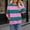 A89 Hot Pink, variant on Trikvn Women's Wide Striped Pullover Sweatshirts Crewneck Long Sleeve Tops Fall Casual Basic Shirts with Pockets Loose Fit Comfy Y2K Loungewear Activewear Blouses