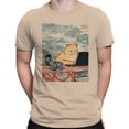 thumbnail image 2 of Smartprints Retro Cat Working Men's T-Shirt Natural, Cotton, 5XL, 2 of 3