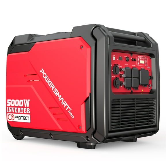 PowerSmart Equipment 5000W Gas Powered Inverter Generator CO Detect with Electric Start for Outdoor