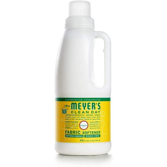 Mrs. Meyers Clean Day Liquid Fabric Softener, Made Without Parabens, Cruelty Free Formula, Honeysuckle Scent, 32 oz 32 Loads