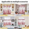 thumbnail image 5 of Pink Red Eucalyptus Leaves Kitchen Curtains Window Panels, Watercolor Spring Summer Botanical Insulated Window Treatment Curtain, Grommet Curtains for Bedroom/Living Room/Bathroom, 2 Piece 52"Wx84"L, 5 of 8