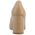 thumbnail image 3 of Journee Women's Simonne SuperNatural Shades Wide Width Block Heel Pointed Toe Pumps, 3 of 9