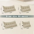 thumbnail image 3 of Triangular Headboard Pillow Twin Xl For Dorm Headboard Bed Wedge Pillows Bolster Cushion Bed Bolster Triangular Backrest White, 3 of 7