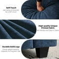 thumbnail image 4 of WACASA Modern Accent Chair and a Half, 49.5'' W Oversized Chairs in Living Room, Chenille Comfy Reading Chair, Armchair with Wide Armrests, Blue, 4 of 10