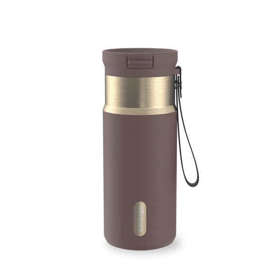 Contigo SnapSeal 16 oz Leakproof Stainless Steel Water Bottle with Carrying Strap