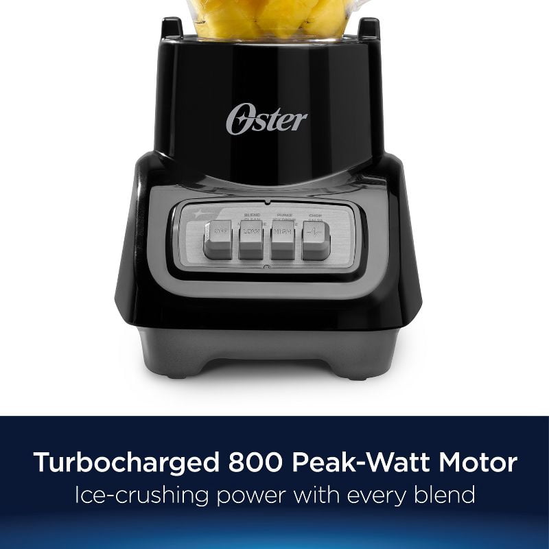 Turbo 5-Speed Countertop Blender, Black, Powerful 600W Kitchen Blender for Smoothies, Shakes, Frozen Drinks, and Ice Crushing, Compact Countertop Design with Dishwasher-Safe Removable Parts