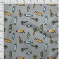 thumbnail image 3 of oneOone Cotton Jersey Gray Fabric Candy Stick Kids Fabric For Sewing Printed Craft Fabric By The Yard 58 Inch Wide, 3 of 4