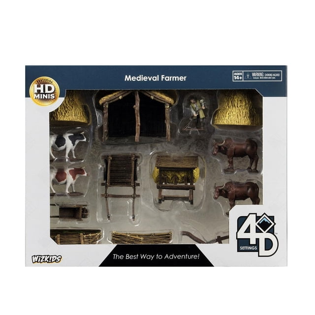 RPG Minis WizKids 4D ambientados en Medieval Farmer Adventure