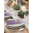 thumbnail image 5 of Purple Ombre Stripe Cloth Napkins Set of 4 Reusable Dinner Napkins, Modern Abstract Art Gradient Striped Cocktail Napkin Washable Table Napkins for Wedding/Holiday Party/Baby Shower 20"x20", 5 of 7