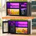 thumbnail image 5 of Aheaplus 55-75 Gallon Aquarium Stand with Power Outlets & LED Light, Reversible Fish Tank Stand with Cabinet for Fish Tank Accessories Storage, Heavy Duty Metal Frame, 880LBS Capacity, Black, 5 of 7