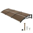 thumbnail image 3 of 116 inch / 78 inch / 39 inch Window Awning Outdoor Polycarbonate Hollow Sheet Door Patio Canopy, 3 of 9