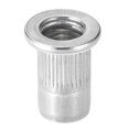 thumbnail image 4 of Unique Bargains 6-32 Écrous Rivets en Alliage d'Aluminium Tête Plate Filetée Écrou Argent 25 Pcs, 4 of 6