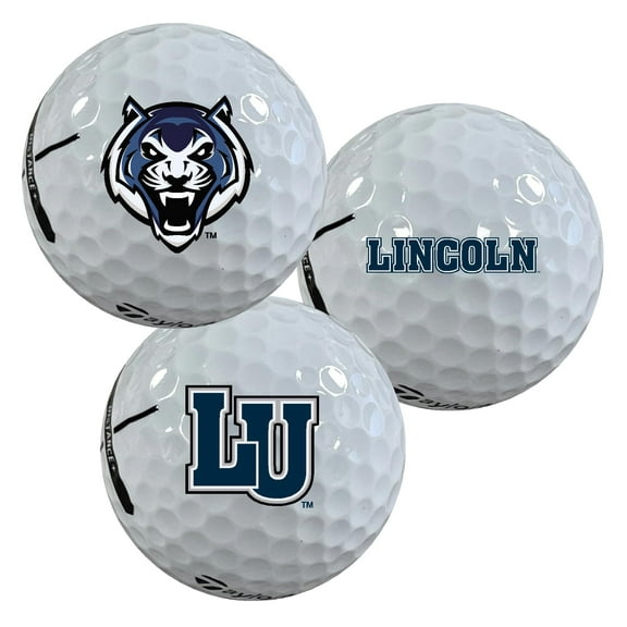 Lincoln University (MO) Blue Tigers Logo Edition Taylormade Distance Golf Balls 12-Pack (Dozen)