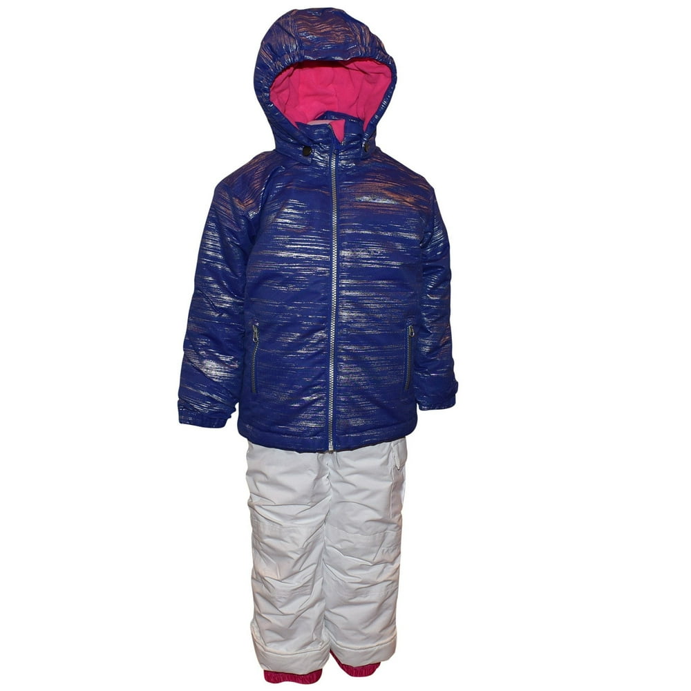 Pulse Pulse Toddler Girls Insulated Snowsuit 2T4T Glitter Snow Jacket and Ski Bibs Walmart