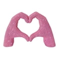 thumbnail image 2 of ERTZAE Heart Hand Sculpture,Pink 5X3In,Compact Love Sign Sculpture For Desk & Shelf,White Heart Hand Sculpture,Aesthetic Statue,Apartment Shelf Knick Knack,Room Decor For Women,Decoration For Shelves, 2 of 5