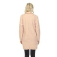 thumbnail image 4 of Simply Couture Plus size Women's Notched Lapel Long Sleeve Buttoned Classic Winter Long Coat, 4 of 6