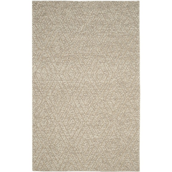 SAFAVIEH Natura Glenda Geometric Diamonds Wool Area Rug, Beige, 5' x 8'