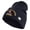 Navy, variant on U.S. Army 3rd Armored Division Symbol Embroidered 8 Inch Solid Knit Short Beanie Made in USA - Graphite OSFM