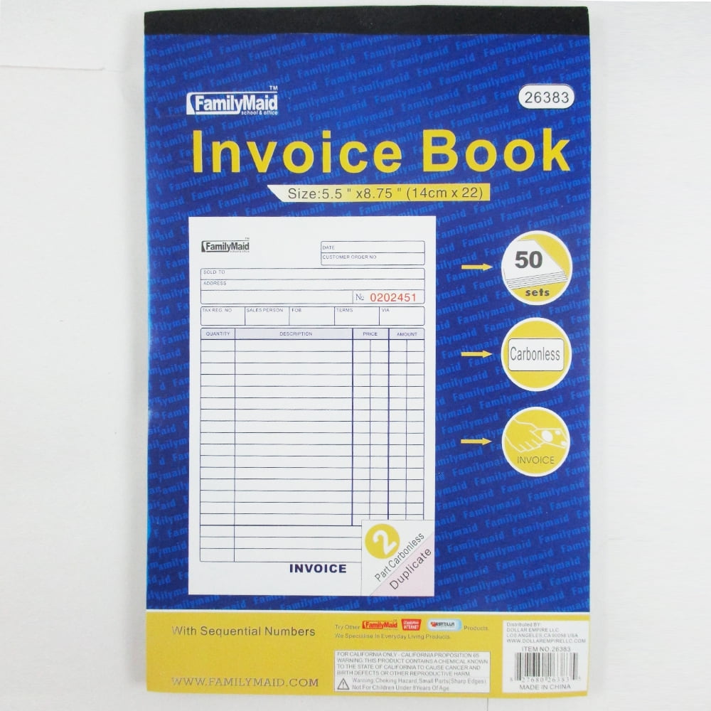 Adams 2-Part Carbonless Invoice Book - Walmart.com