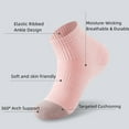 thumbnail image 4 of HuaAngel Ankle Socks Women Athletic Running Socks Cushioned 6-Pairs, 4 of 5