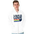 thumbnail image 5 of Vintage Love is Love Rainbow Heart Zip Up Hoodie Men's Women's Brisco Brands L, 5 of 6
