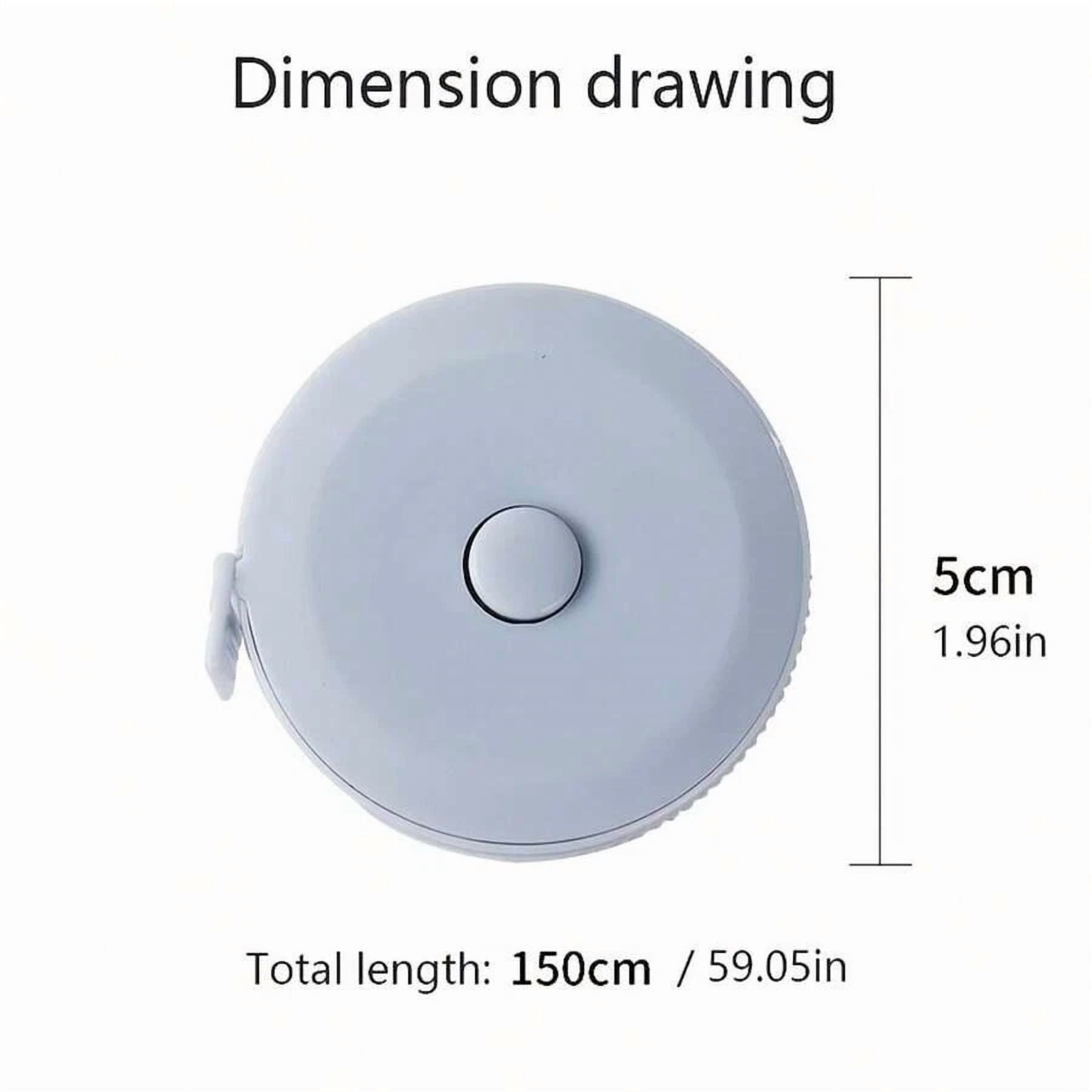 1Pc Measuring Tape Retractable Dual Side 60In Multiuse With Push Button For Home