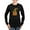 Black, variant on - Halloween Letter B Witch Monogram Women's Long Sle - Women's Long Sleeve Graphic Tee Casual Fit