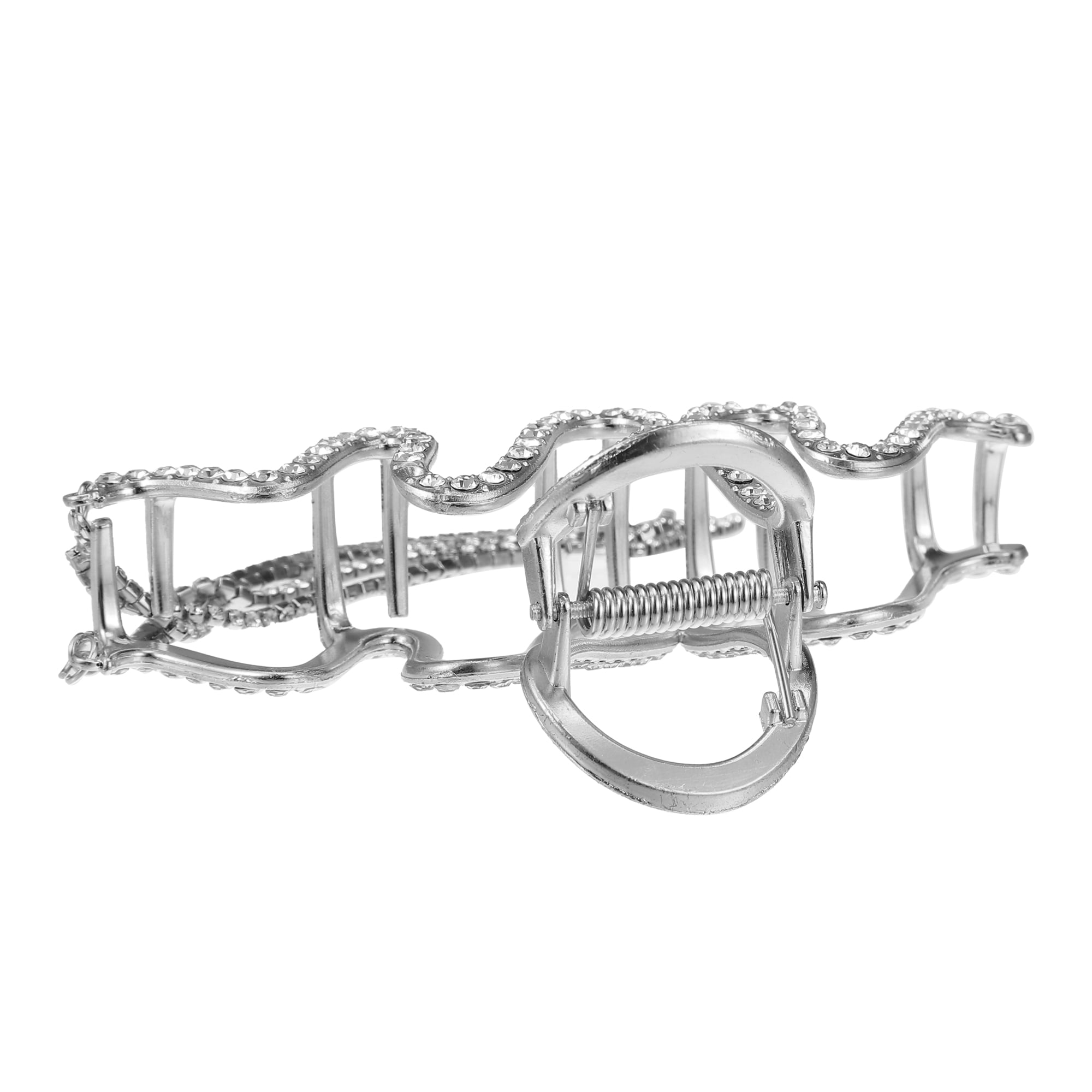 Unique Bargains Metal Hair Claws Hair Clips Hair Barrettes Silver Tone