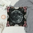 thumbnail image 2 of Nawypu Flower Throw Pillow Covers Moon Phases Pretty Moonlit Garden Botanical Floral Vines Pink Black Comfortable Decorative Bedroom Apartment Sofa Square Cushion Covers, 2 of 5