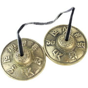 Nepal Tingsha Cymbals Bells Meditation Chime Bells Percussion Bells Diameter 6.5 cm Meditation Instruments Gifts Easy to Play for Beginners