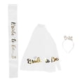 thumbnail image 4 of Faja de novia dorada con diadema, pañuelo para la cabeza, brillo dorado, resistente a la abrasión, banda para novia, decoraciones para fiesta nupcial, 4 of 12