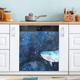 thumbnail image 5 of Magnetic Dishwasher Stickers Watercolor Night Stars & Whale Kitchen Dishwasher Cover Sticker, Panel Decal Cabinet Appliances Stickers 20in W x 26in H Home Decor, 5 of 6