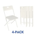 thumbnail image 3 of (12 pack) Mainstays Resin Folding Chair with Carry Handle, White, Set of 4, 3 of 9