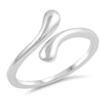 thumbnail image 1 of Open Twist Accent Stackable Ring 925 Sterling Silver Band Jewelry Female Male Unisex Size 5, 1 of 4