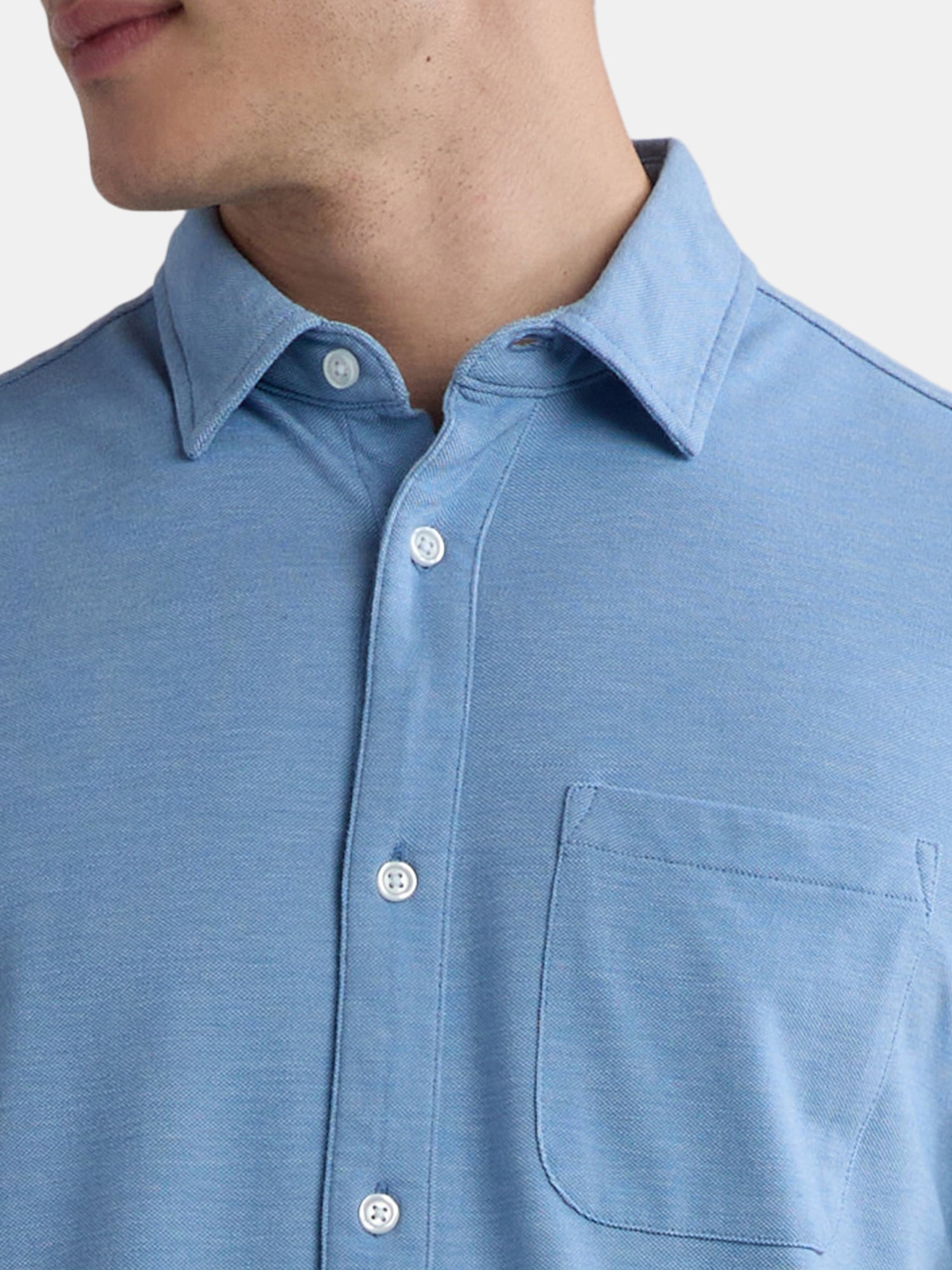 George Men's Knit Botton Down Shirt, Sizes XS-3XL