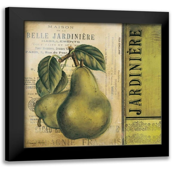 Poloson, Kimberly 12x12 Black Modern Framed Museum Art Print Titled - Pears