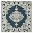 thumbnail image 2 of SAFAVIEH Marbella Beatrice Traditional Area Rug, Dark Blue/Ivory, 6' x 6' Square, 2 of 6