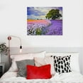thumbnail image 4 of Nawypu Purple Lavender Pictures Purple Bathroom Wall Decor Nature Mountain Purple Landscape Wall Art for Living Room Bedroom France Provence Canvas Painting Flower Scenery Poster Home Decorations, 4 of 4
