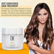 GK HAIR Global Keratin Deep Conditioner Masque (7.05 Fl Oz/200 g) Intense Hydrating Repair Treatment Mask for Dry Damaged Color Treated Frizzy Hair Restoration Formula with JOJOBA Seed Oils