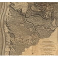 thumbnail image 2 of Vintage Maps 16x15 White Modern Wood Framed Museum Art Print Titled - General Burgoyne at Swords House on Hudsons River near Stillwater 1777, 2 of 4