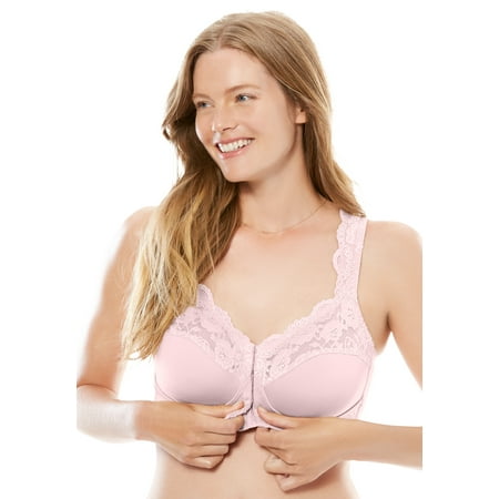 Comfort Choice Women s Plus Size Front Close Wireless Gel Strap Bra