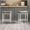 Gray, variant on Yardi Yard Modern Bar Stools Set of 2, Counter Height Bar Stools, 2 Packs Stools with Leather Seat Cushion and Steel Frame for Kitchen Island, Brown