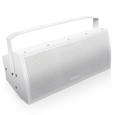 Sound Town CARME Series Dual 8" 2-Way Passive Professional Loudspeaker, White with Compression Driver, Birch Plywood and U Bracket for Installation, Live Sound, Karaoke, Bar, Church (CARME-U208W)