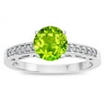 thumbnail image 2 of Star K � Round 7mm Genuine Peridot Channel Set Engagement Promise Ring, 2 of 9