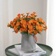 thumbnail image 3 of FNGZ Artificial Daisy Clearance Artificial Flower 21 Heads Faux Silk Daisy Sun Flower Bouquet Plants Home Decoration Orange, 3 of 5