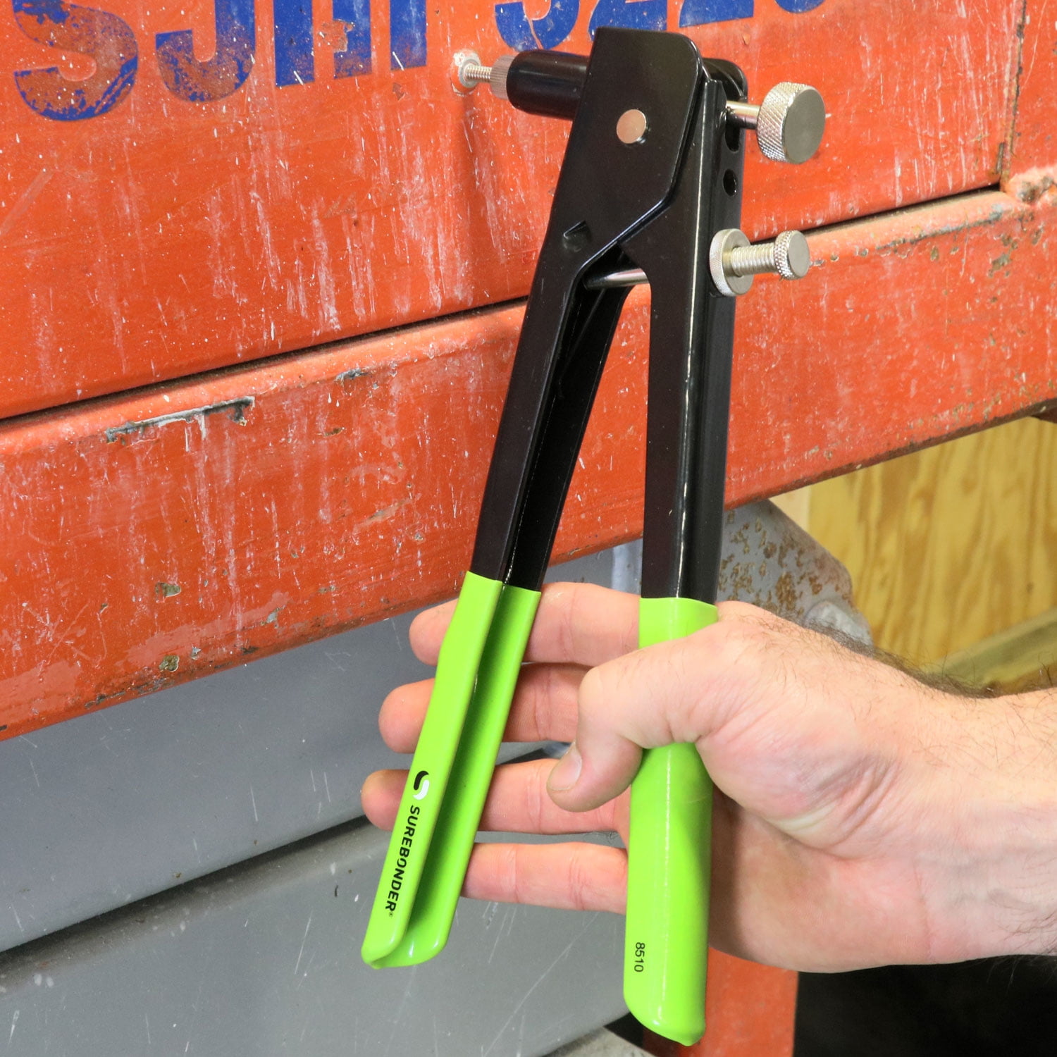 Surebonder Threaded Insert Tool For Metal, Fiberglass, Plastic - Includes 5 Sizes of Threaded Mandrels & Nose Pieces (8510)