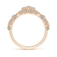 thumbnail image 2 of ANGARA Natural Diamond Anniversary Ring with Paisley Motifs in 14K Rose Gold for Women (Size-2.9mm| Color-K| Clarity-I3) | April Birthstone, Anniversary, Jewelry Gift for Women | Natural Diamond Ring, 2 of 9